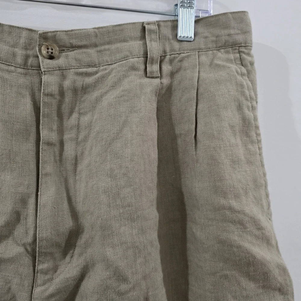 Banana Republic Mens Linen Shorts Size‎ 35 Tan Business Casual